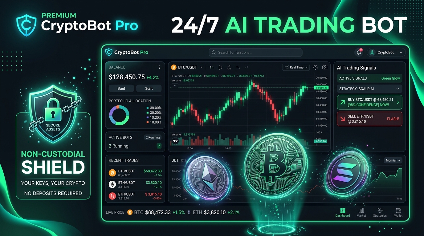 CryptoBot Pro Dashboard Banner
